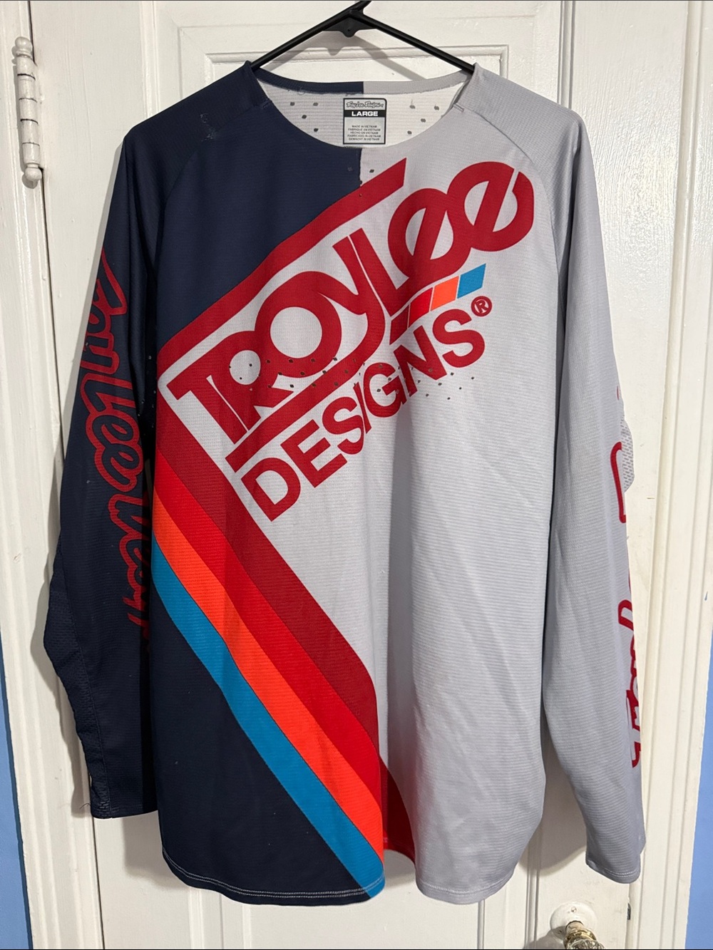 Troy Lee Designs Long Sleeve Motocross Jersey - Navy, Gray, Red, Blue SE Pro